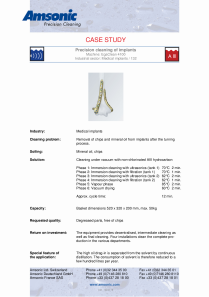 Tecomet Achieves Faster Cleaning Of Bone Implants With Ultra