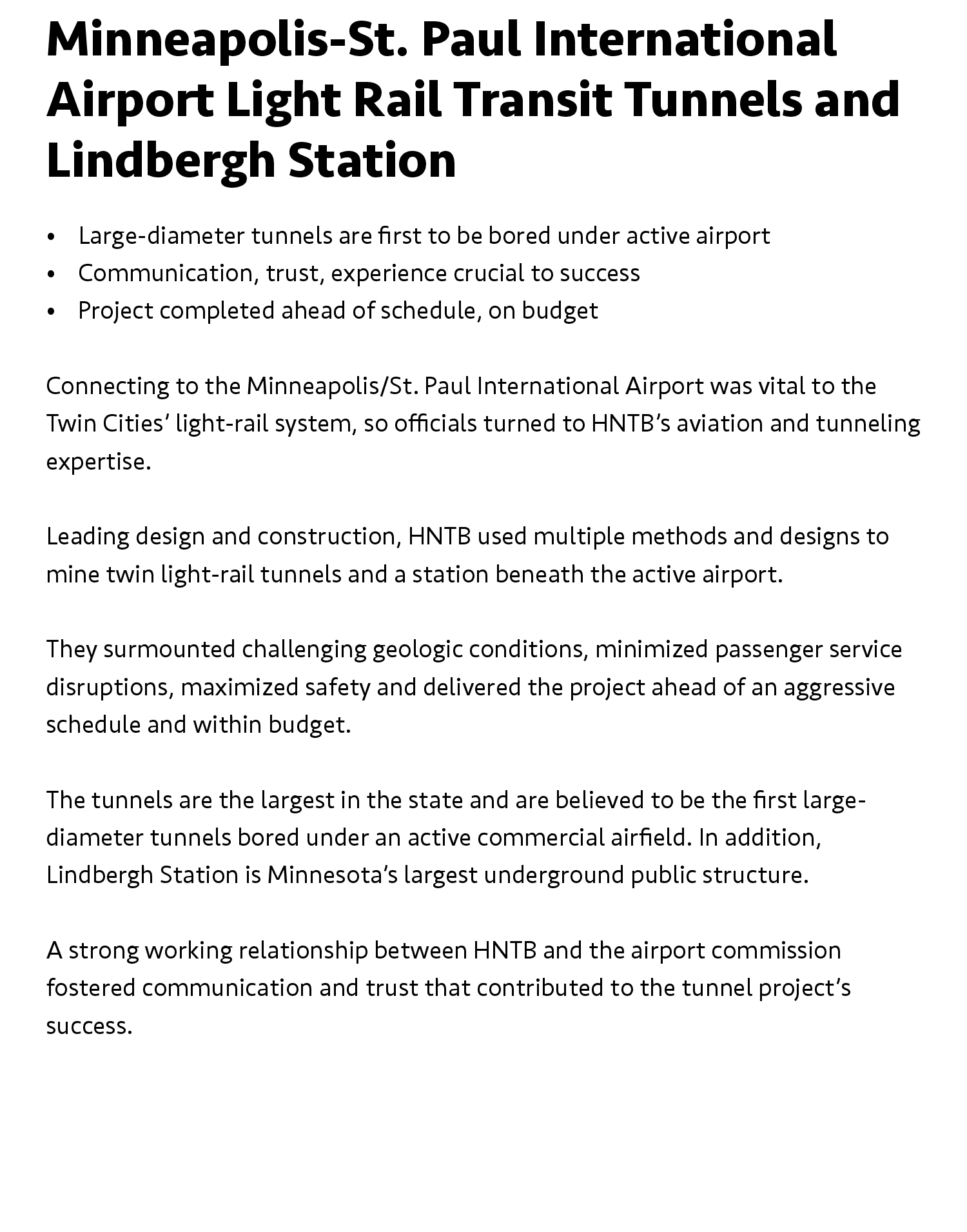 Minneapolis-St. Paul International Airport Light Rail Transi