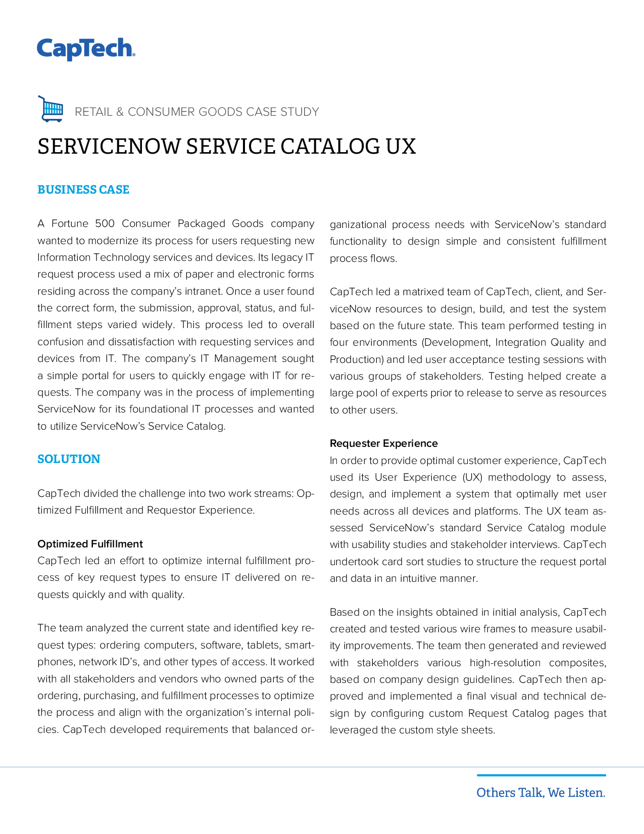 Servicenow Service Catalog UX