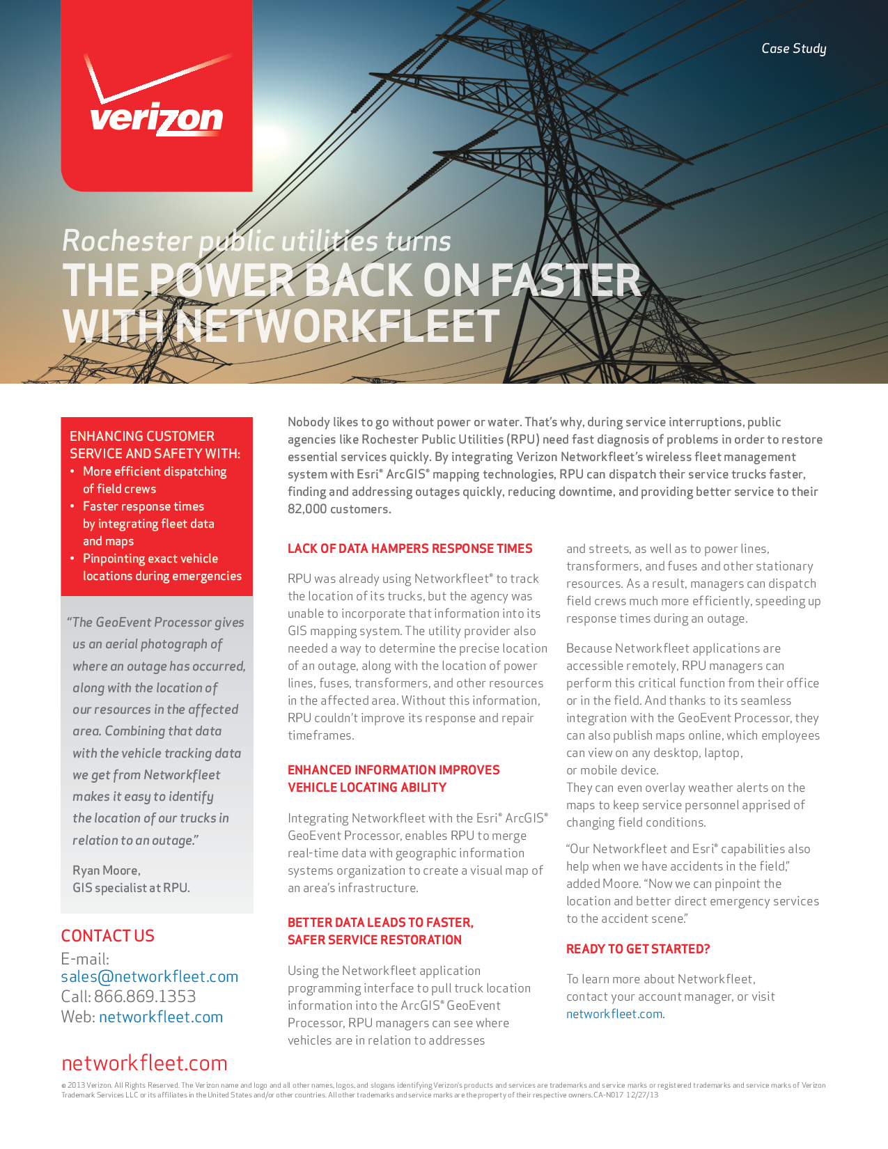 The Power Back On Faster With Networkfleet