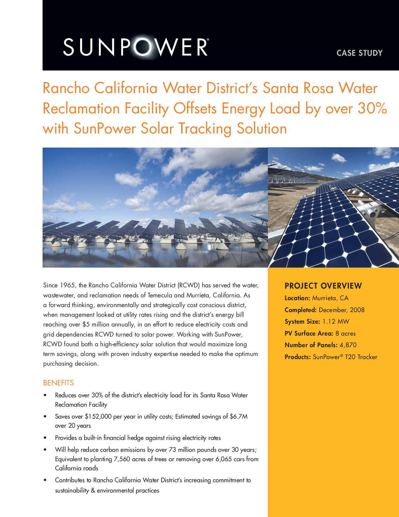 Rancho California Water District s Santa Rosa Water Reclamat