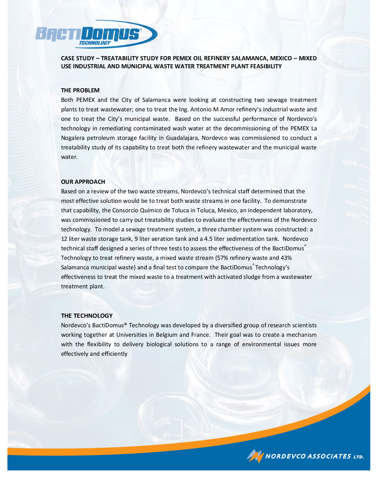 Treatability Study For Pemex Oil Refinery Salamanca, Mexico