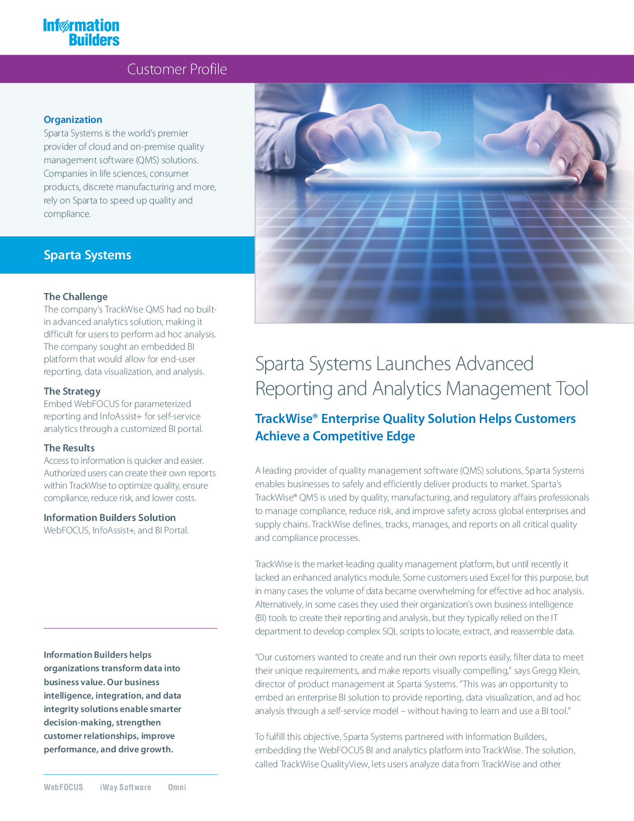 Sparta Systems Launches Advanced Reporting and Analytics Man