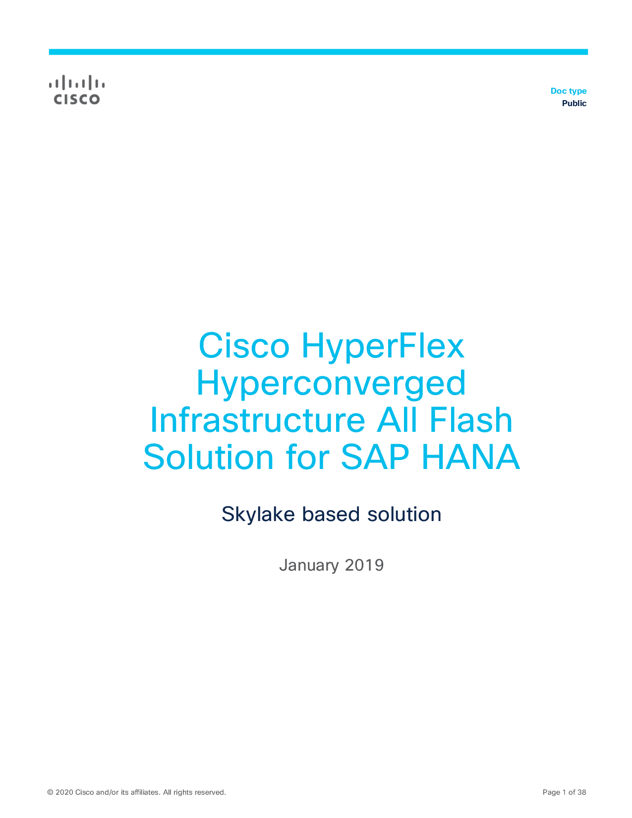 Cisco HyperFlex Hyperconverged Infrastructure All Flash Solu