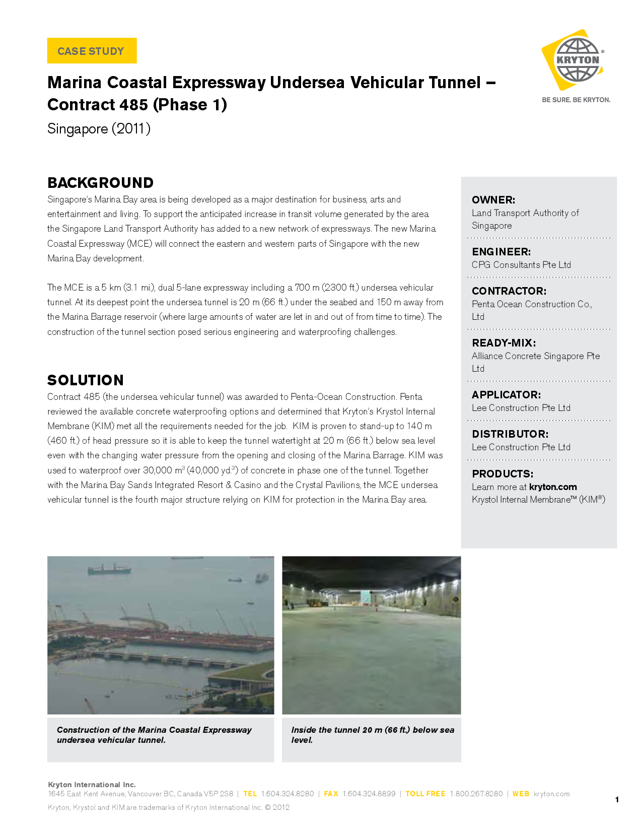 Marina Coastal Expressway Undersea Vehicular Tunnel – Contra