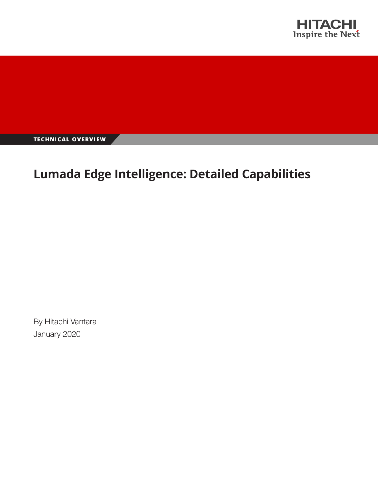 Lumada Edge Intelligence: Detailed Capabilities 