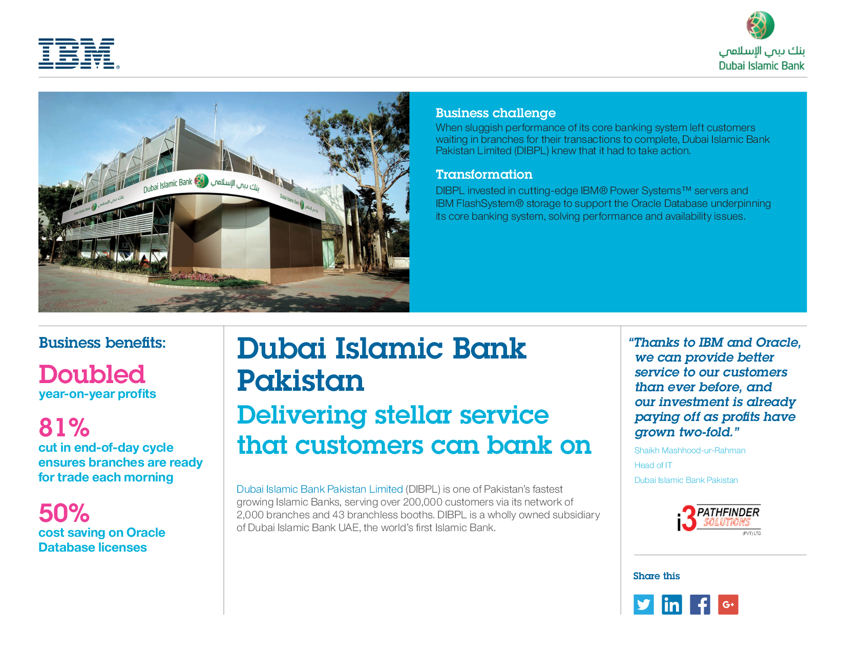 Dubai Islamic Bank Pakistan: Delivering stellar service that