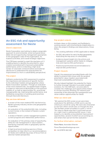 An ESG risk and opportunity assessment for Neste