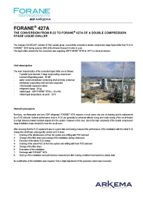 The Conversion From R-22 To Forane 427A Of A Double Compress