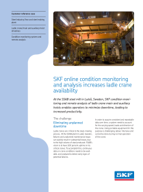 SKF online condition monitoring and analysis increases ladle