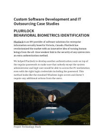 Plurilock Behavioral Biometrics Identification