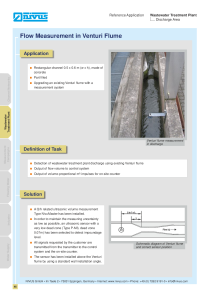 Flow Measurement in Venturi Flume