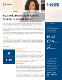 HGS And Jamaica Bank Achieve Symmetry In CSAT, Growth