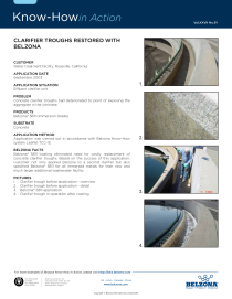 Belzona Repairs And Enhances Concrete Clarifier Troughs