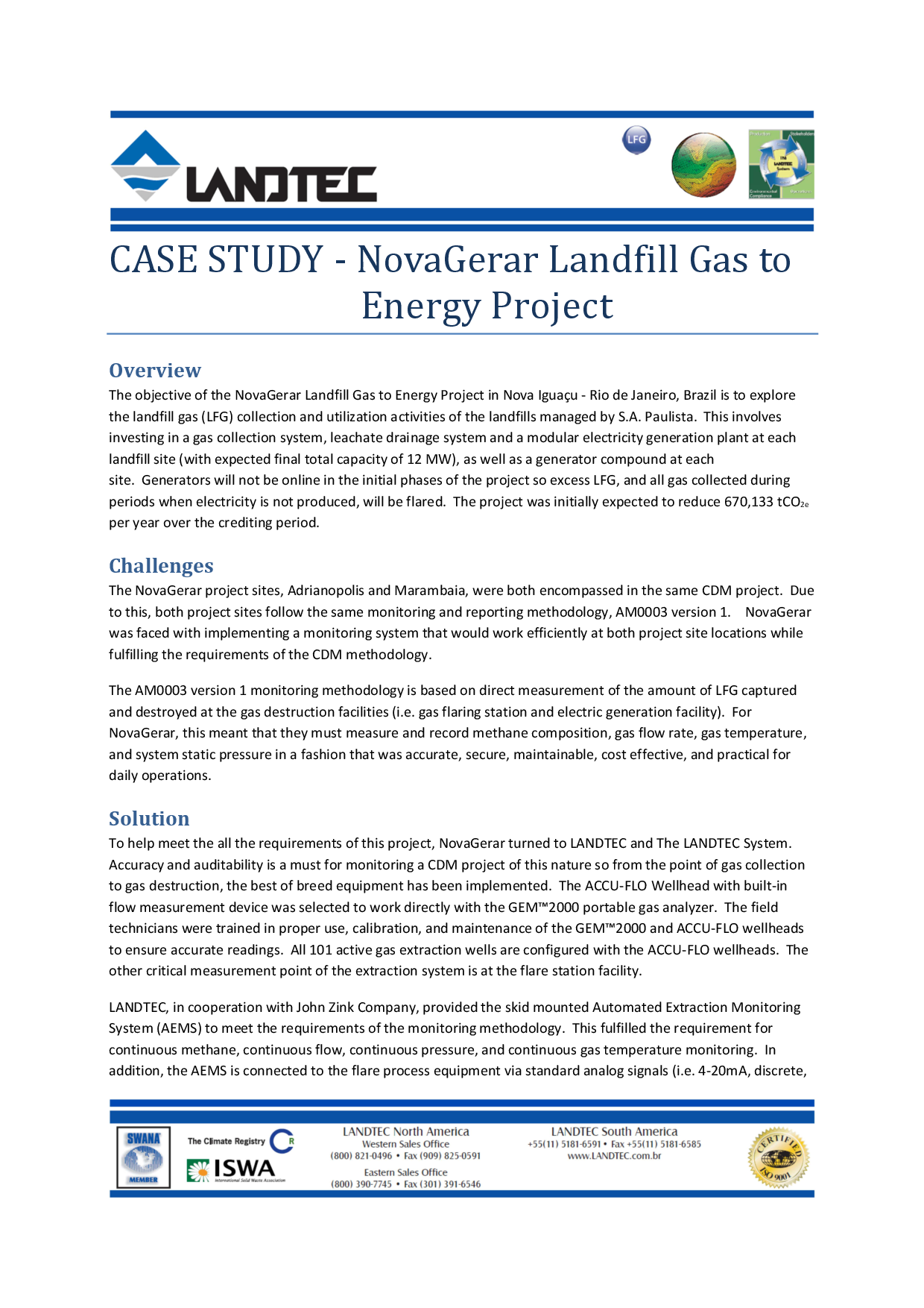 research paper on landfill gas