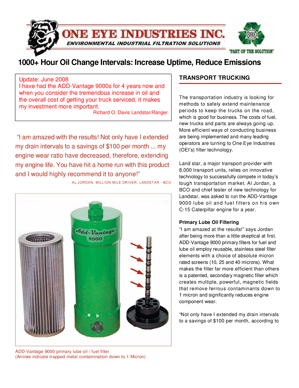 1000+ Hour Oil Change Intervals: Increase Uptime, Reduce Emi