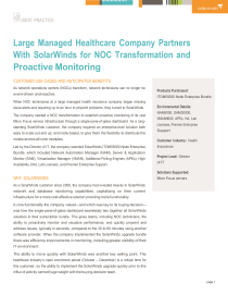 Large Managed Healthcare Company Partners With SolarWinds Fo