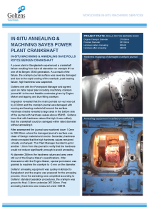 In - Situ Machining For Norwegian Hydroelect Ric Power Pla