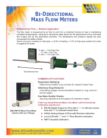 Bi Directional Mass Flow Meters