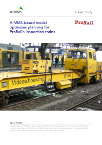 AIMMS-based Model Optimizes Planning For ProRail’s Inspectio