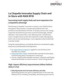 La Chapelle Innovates Supply Chain And In-Store With RAIN RF