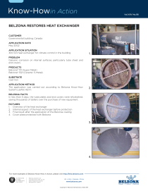 Belzona Protects New Heat Exchanger