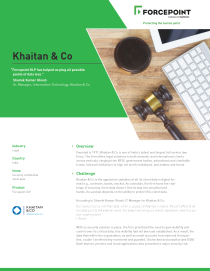 Khaitan & Co - “Forcepoint DLP Has Helped Us Plug All Possib