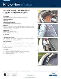 Belzona Repairs And Enhances Concrete Clarifier Troughs