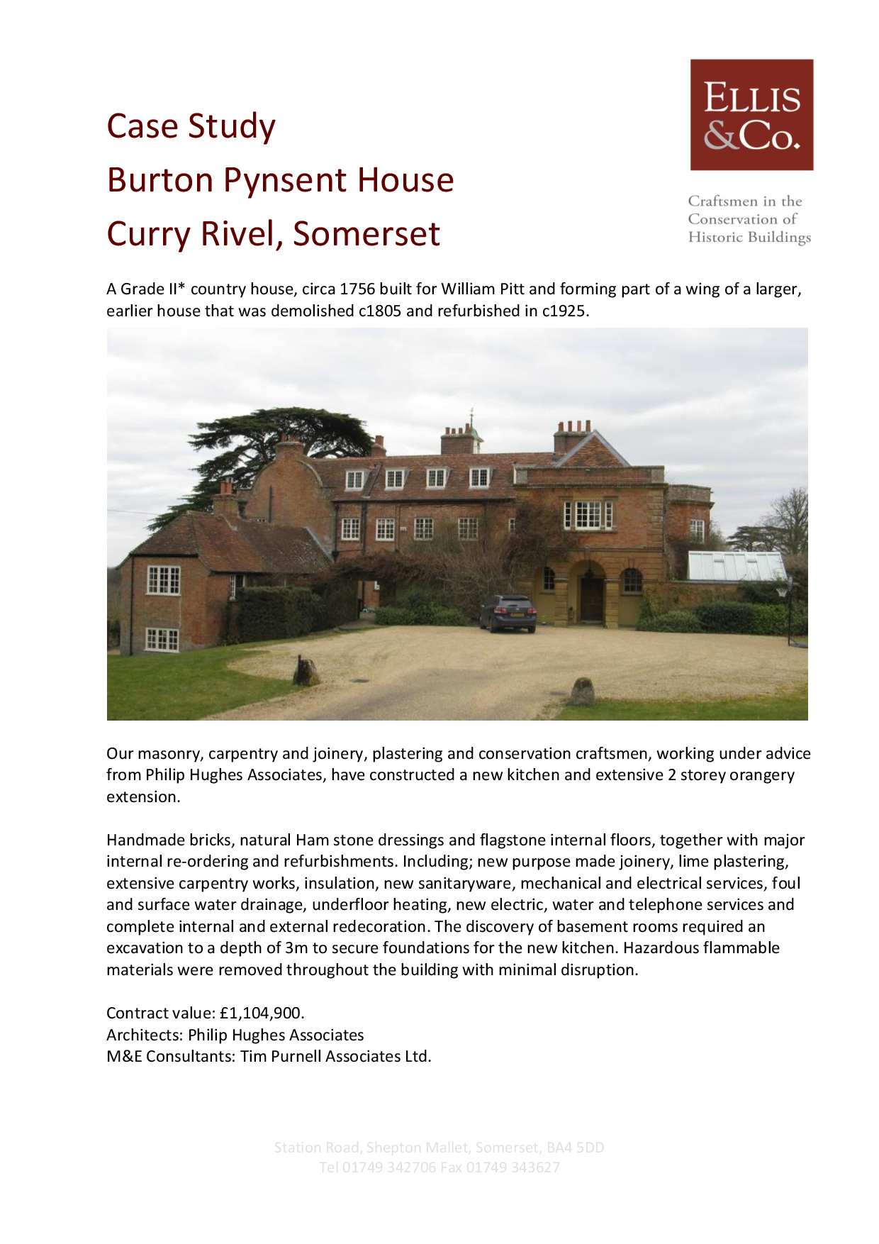 Burton Pynsent House Curry Rivel Somerset