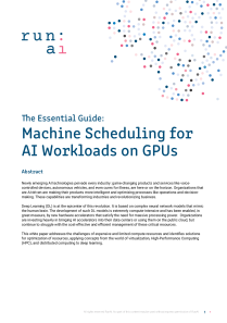 Machine Scheduling For AI Workloads On GPUs