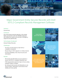 Major Government Entity Secures Records with DoD 5015.2-Comp