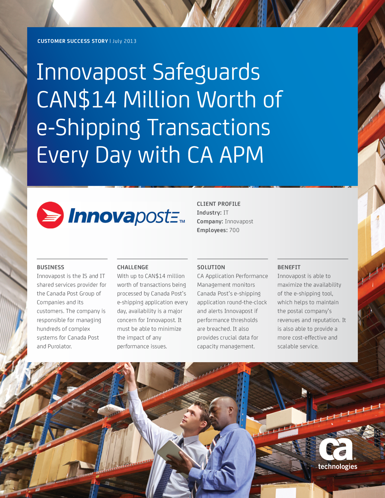 Innovapost Safeguards CAN 14 Million Worth of e Shipping Tra