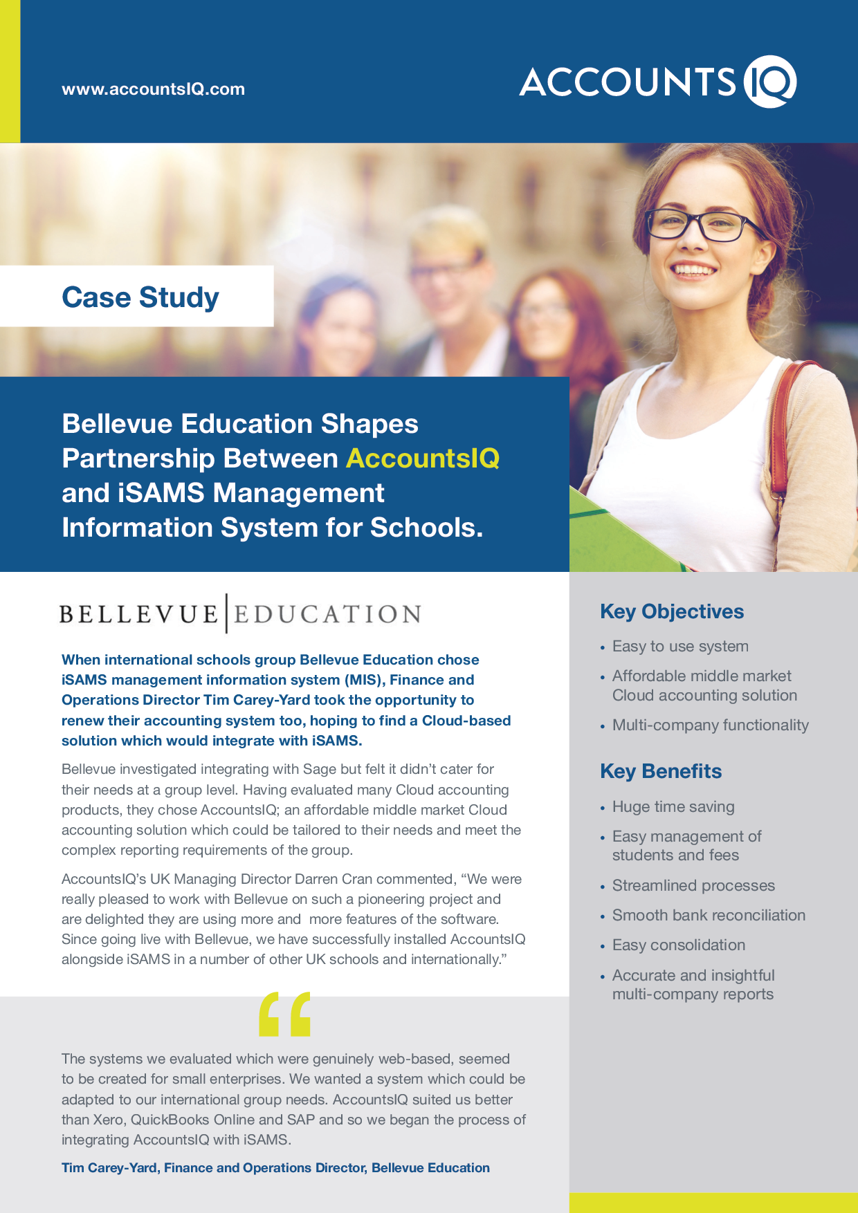 Bellevue Education Shapes Partnership Between AccountsIQ and